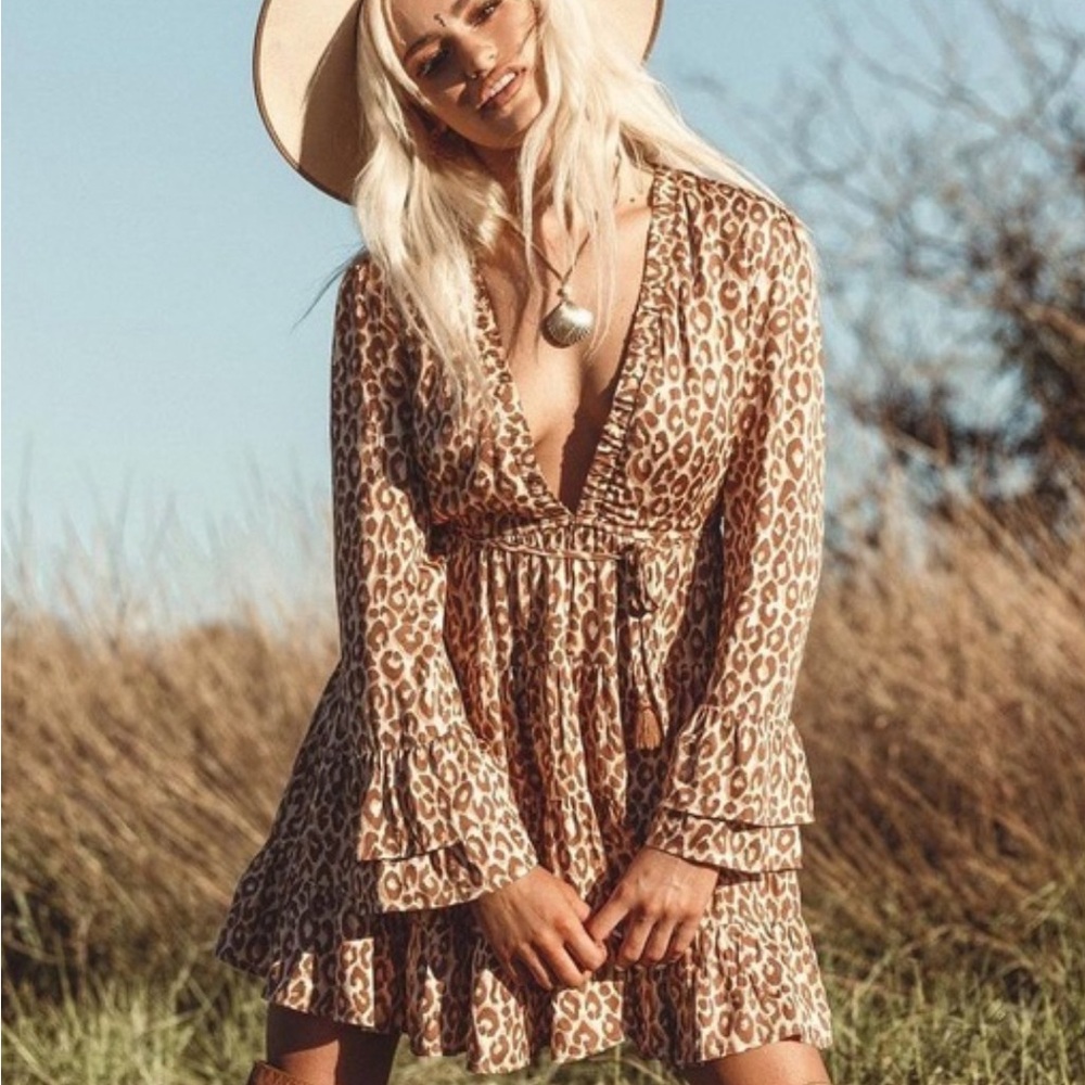 Coven and Co leopard mini dress